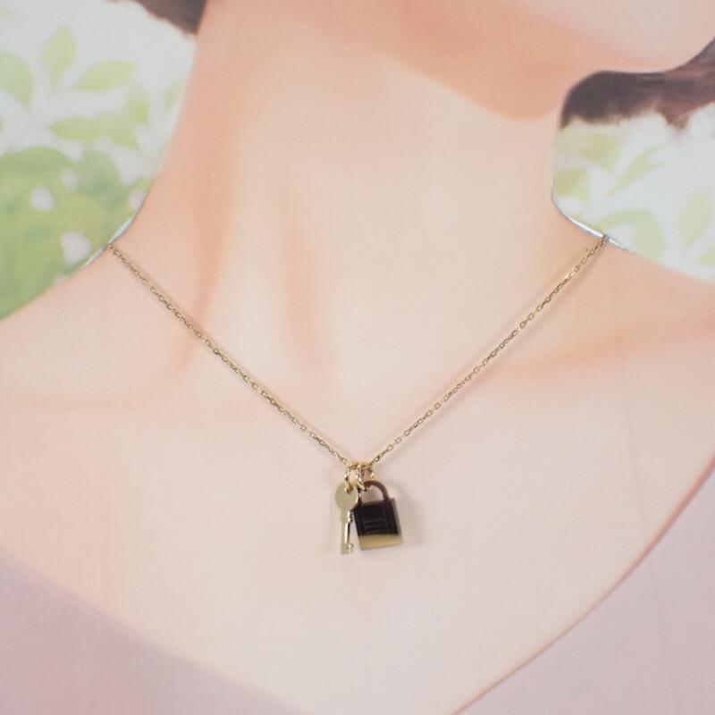 HERMES   Necklace gold metal/Buffalo horn Women