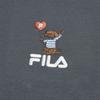 Fila Original Versatile Cute Dog Embroidery T-Shirt Women Tops Charming-Gray F61W629108FDY