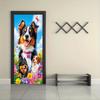 2pcs Warm and Cute Dog Wall Stickers Living Room Bedroom Children's Room Decoration Stickers Cartoon Animal Flowers Self Adhesiv