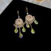 Exaggerated Rhinestone Drop Earrings Pendant Vintage Long Earrings  Girls Gift