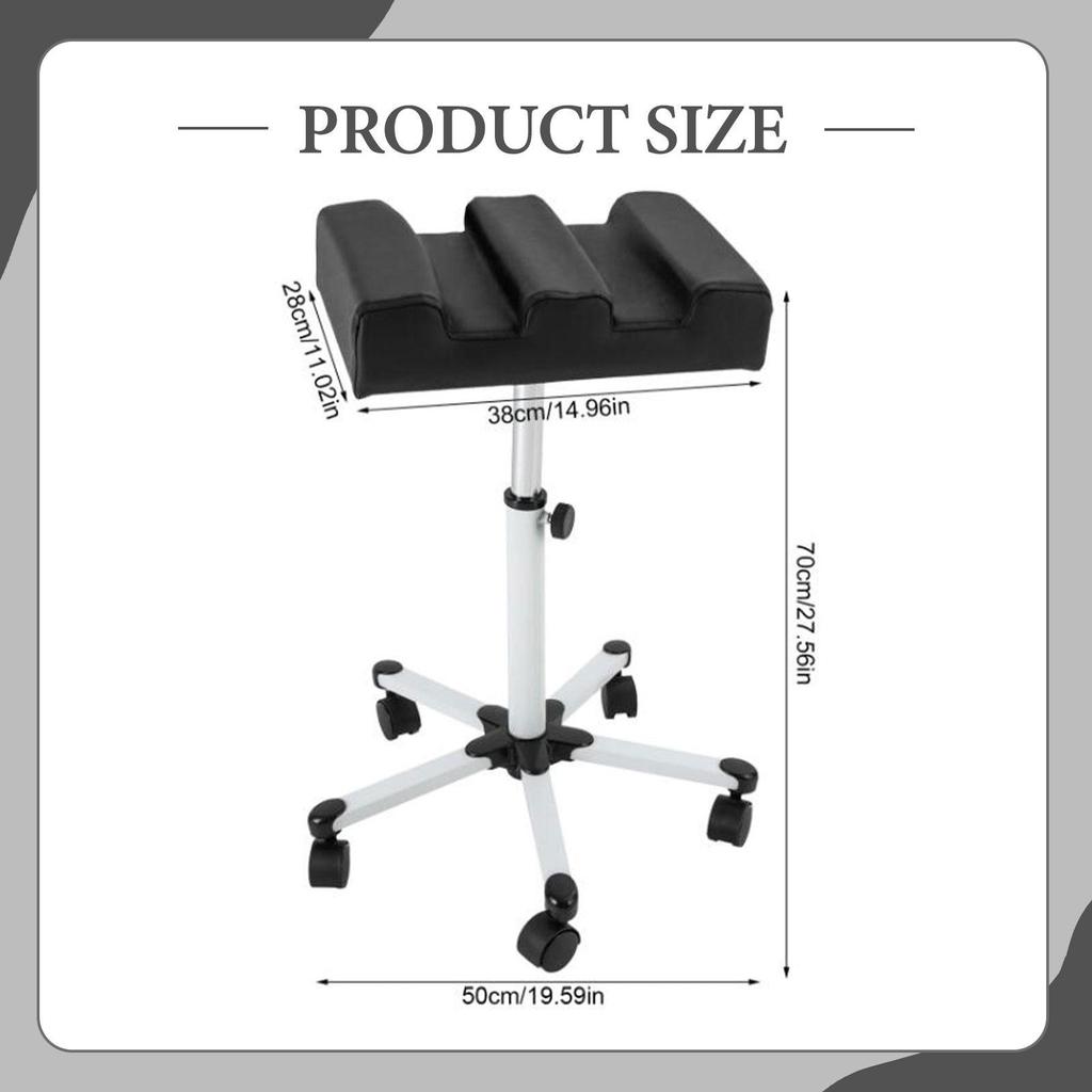 Poggiapiedi per Pedicure Sgabello per Piedi per Manicure Uso Commerciale Strumento Pratico Robusto Accessori per Salone Casa Altezza Regolabile Versatile