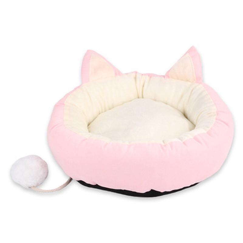 1PC Cute Ear Pet Dog Bed Winter Warm Fleece Dog House For Luxury Sofa Kennel Nest