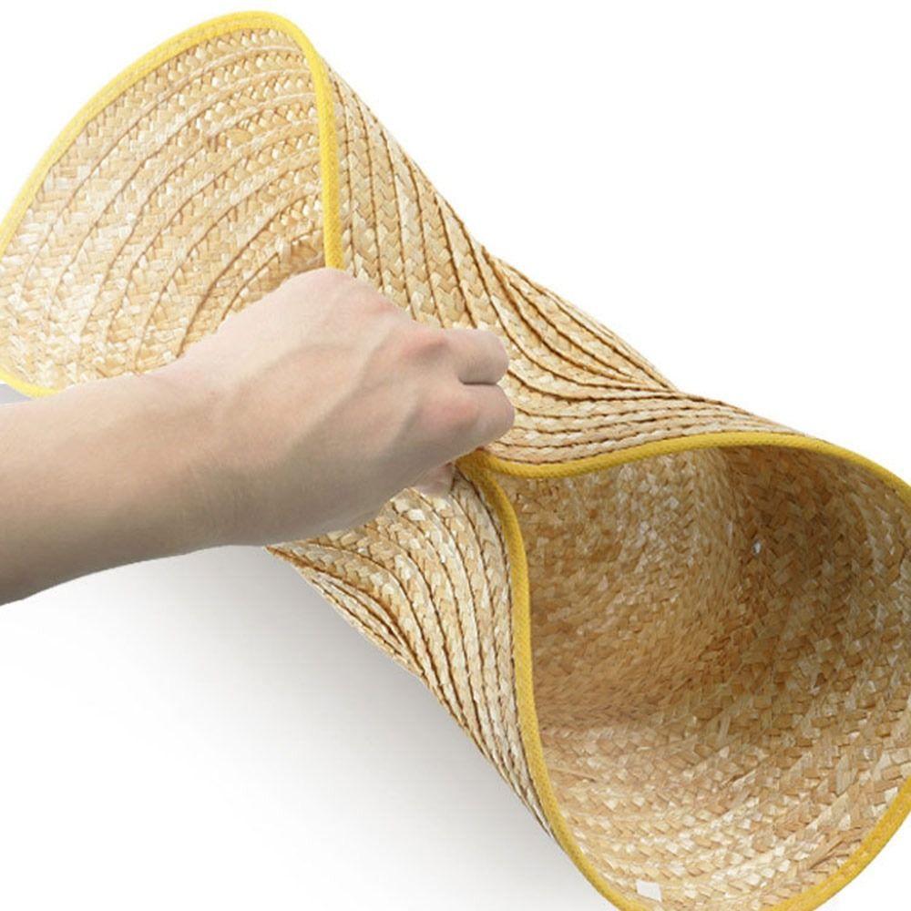 Width Brim Straw Hat Breathable Beach Hats Casual Bucket Hat Women Men