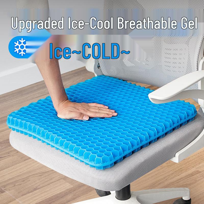 

Summer Breathable Honeycomb Gel Seat Cushion - Cool and Soft for Car, Office, or Stool With cloth cover