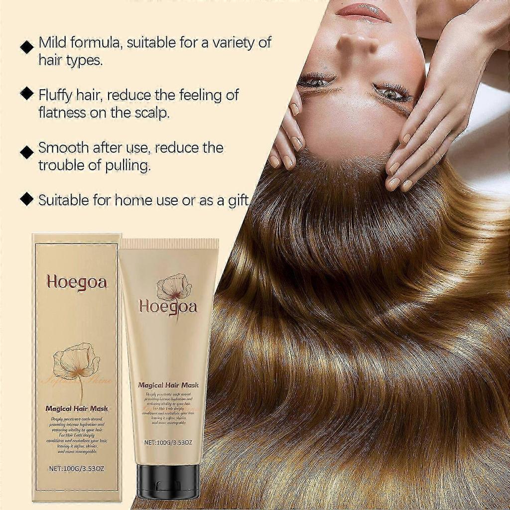 Nährende Haarmaske mit Kokosöl & Keratin Tiefe Feuchtigkeit, Frizz-Kontrolle, Leicht & Glatt