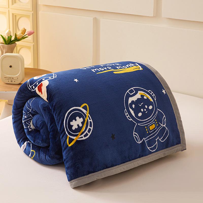 

Толстое теплое фланелевое одеяло из молочного флиса для детей - мягкий ворс и чехол для дивана, идеальный подарок 120x200cm Four Seasons 1.4 lbs