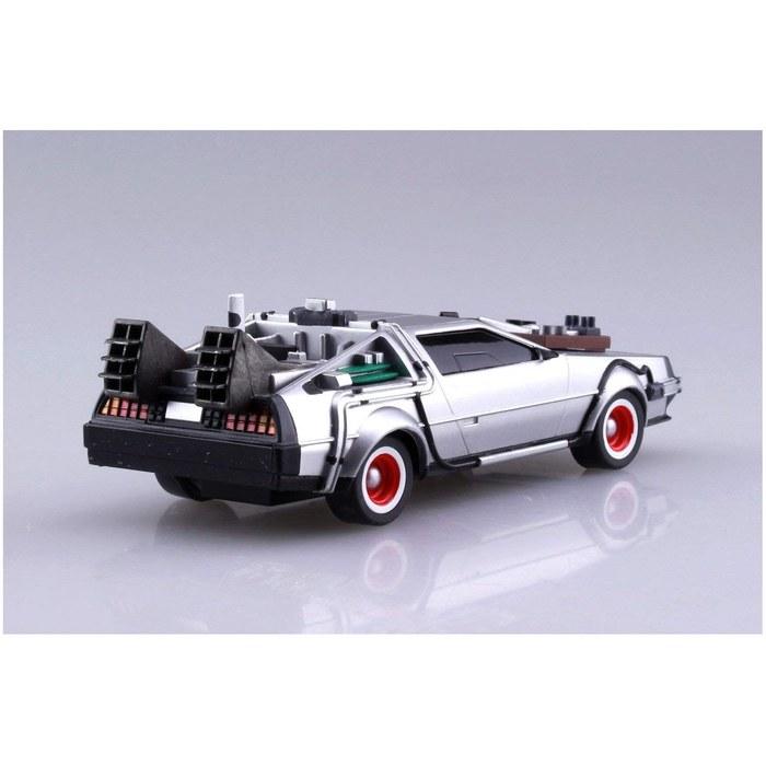 Aoshima Movie Mechanics No.13 Back to the Future Pullback Part.3 Time Machine 1/43 Scale Model Kit, Silver