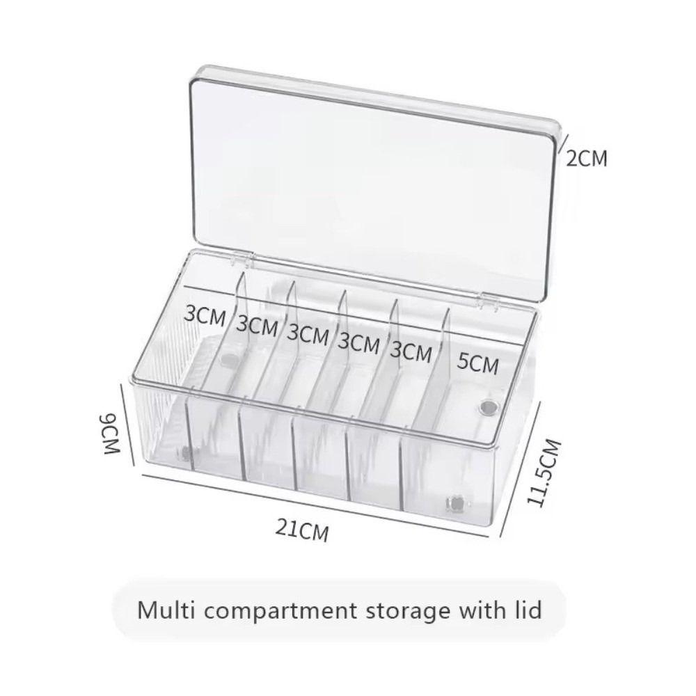 Acrylic Eyelash Tool Storage Box Transparent Multi-Purpose Eyelash Extension Tweezer Case With Lid Large Capacity