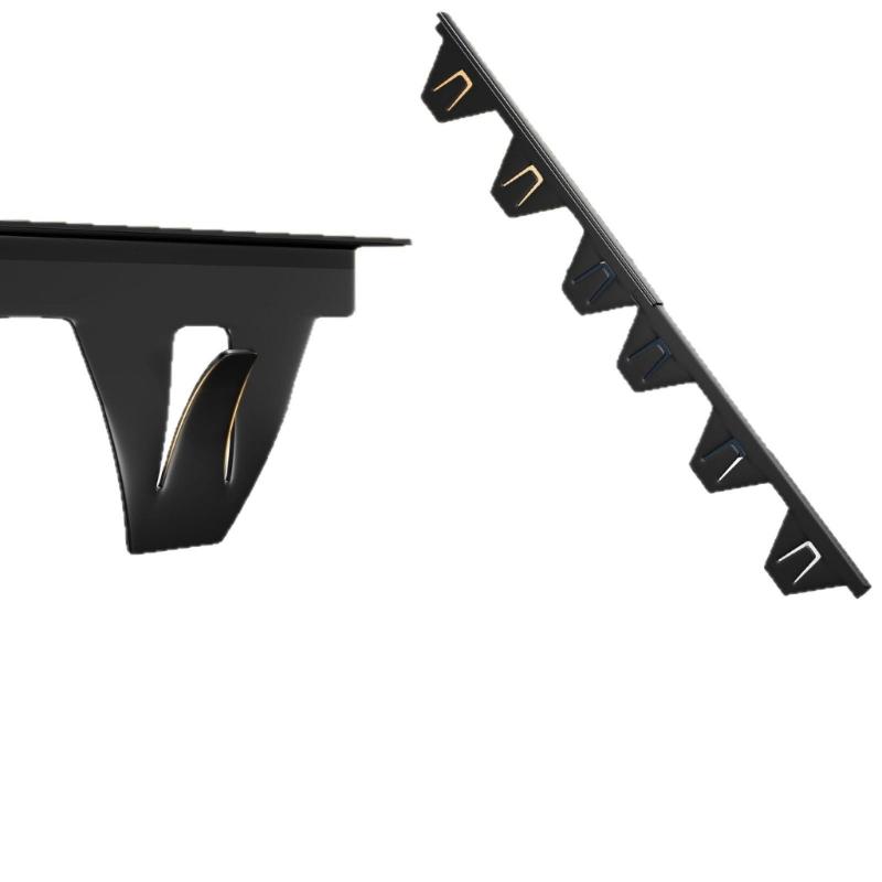 Kitchen Stove Crevice Covers in Stainless Steel with Spaced Support Tabs to Help Block Crumbs and Spills without Adhesive