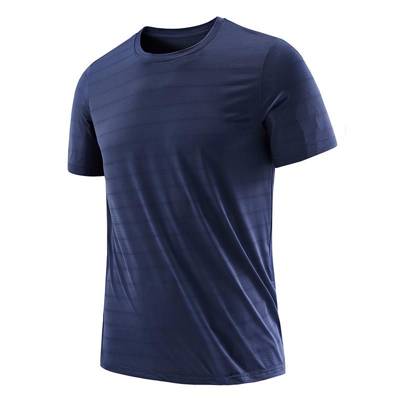 2022 Ice Silk Quick-Dry Plus Size Men's Loose Casual Crew Neck Short Sleeve T-Shirt