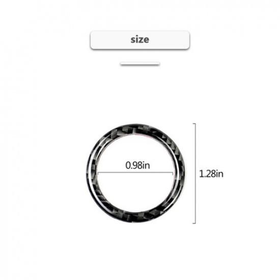 Carbon Fiber Engine Start Push Button Ring Trim For BMW E90 E92 E93 2009-12