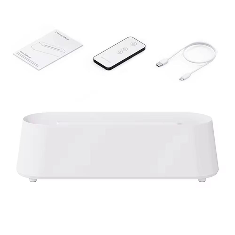 

Новый увлажнитель воздуха Ароматерапевтический увлажнитель с пультом дистанционного управления 7-цветный 3D-моделирующий диффузор пламени Аромадиффузор эфирных масел белый