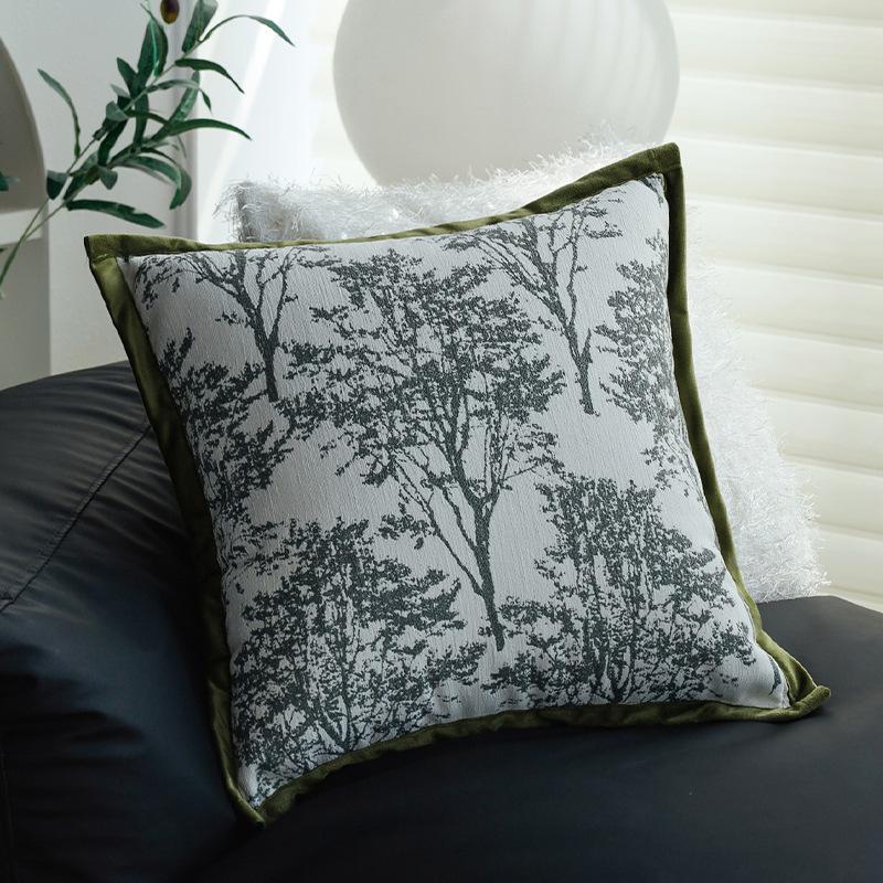 

Ins Cream Style Pillow Green Cushion Pillow Case Sofa Model Room Hotel B&B Bay Window Cushion Does Not Contain Core 45x45cm pillowcase only