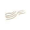 14K Gold-Filled Color-Preserving Faceted Ribbed Curved S-Tube for DIY Jewelry Accessories