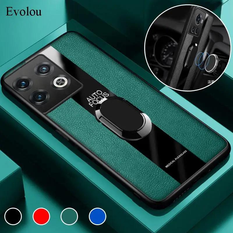 Plexiglass PU Leather Phone Case For Xiaomi 14T Pro Magnetic Metal Ring Stand Holder Shockproof Protect Cover For Xiaomi 13T Pro