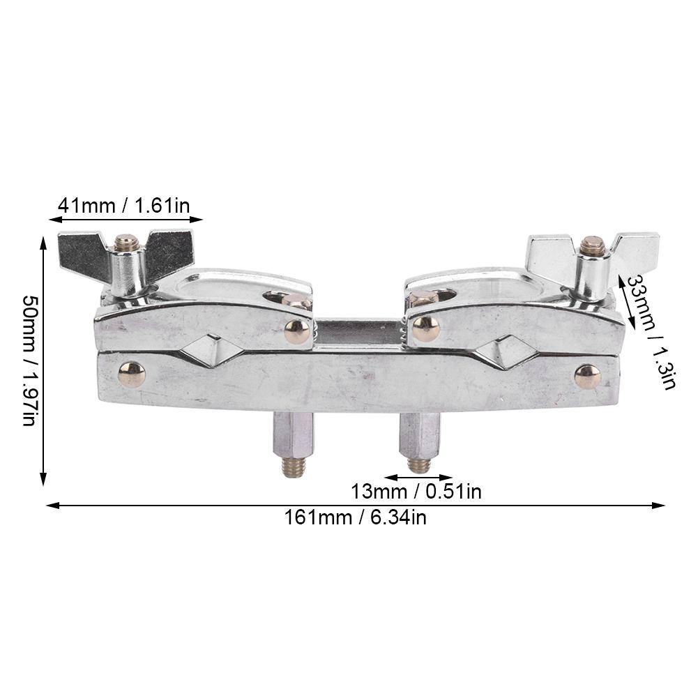 WC50 Drum Kit Clamping Rod Multi Function Silver Aluminum Alloy Bracket Clip Rod