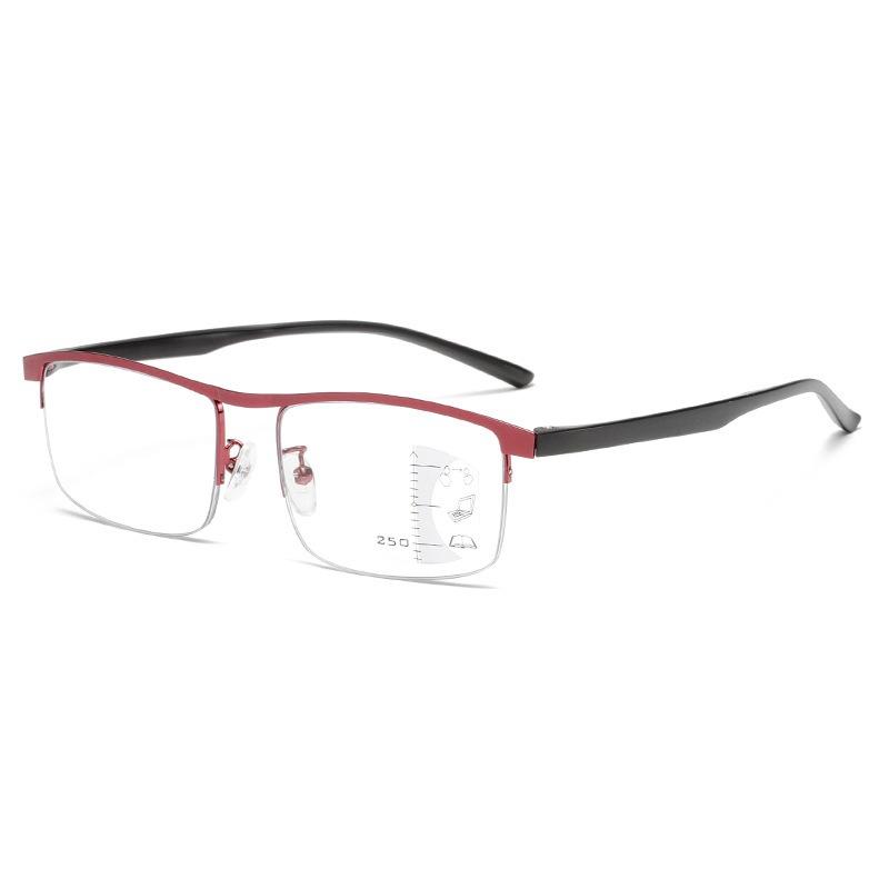 Progressive Multifocus Computer Reading Glasses  Retro Metal Prescription Blue Light Blocking for Men and Women Eyeglasses