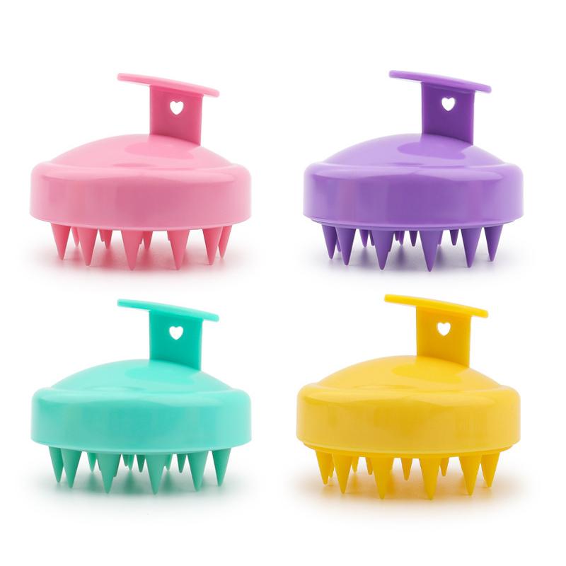 Silicone Hair Brush Clean Scalp And Massage Blood Meridians For Adults And Kids
