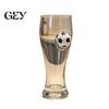 Large Capacity Wine Glass Soccer Beer Glass, 420ml Craft Pint Mug Sports Party Decoration with Football Decor, Pub Drinking Cup for Home Bar