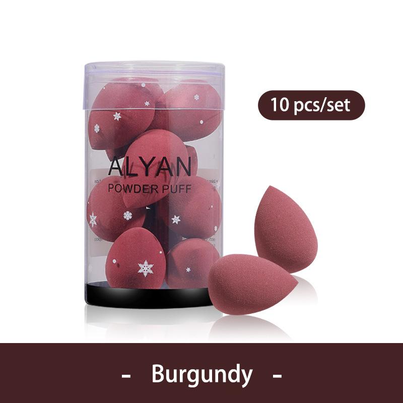10 pcs/set Mini Beauty Egg Makeup Sponge Cosmetic Puff Dry Wet Makeup Sponge Puff Cushion Foundation Powder Make Up Accessories