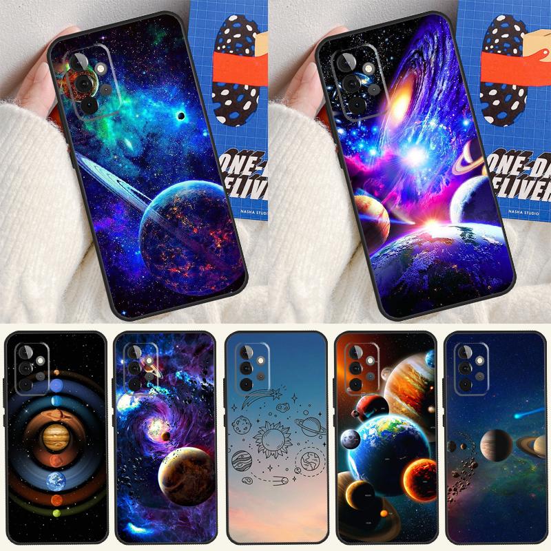 Space Solar System Planets Universe Case For Samsung Galaxy A13 A35 A15 A55 A53 A33 A36 A56 A26 A16 A22 A32 A52 A54 A34 A05 A06