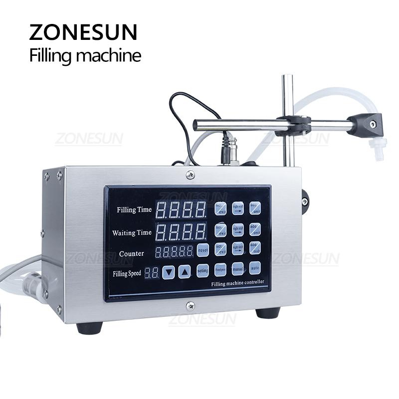 ZONESUN Pompa a membrana di riempimento liquido GFK280 Riempitore per bottiglie Controllo digitale per vino Cosmetici Olio Bevande Lozione