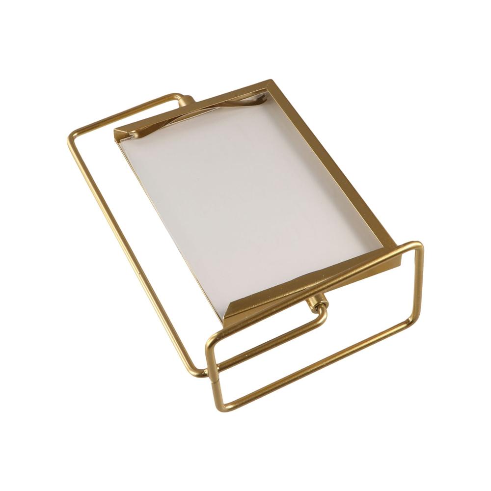 Creative Not Easily Deformed Metal Photo Frame Rotating Minimalist Photo Frame Ornament Modern Metal Craft Bedroom SGold