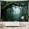 Green Jungle Tapestry Hippie Bohemian Home Decoration Wall Hanging Cloth Living Room Bedroom Mural, Background Poster
