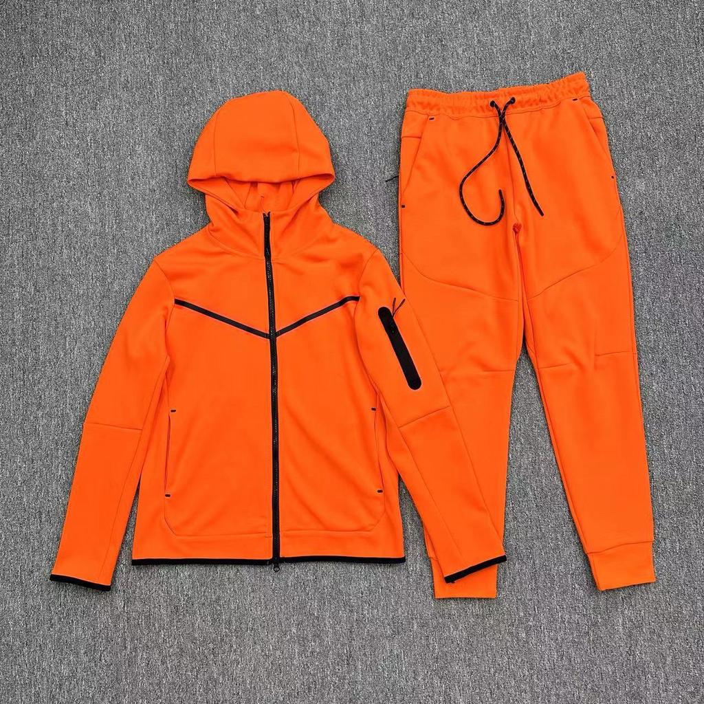 Tuta sportiva casual da uomo 2024 con cappuccio e zip laterale
