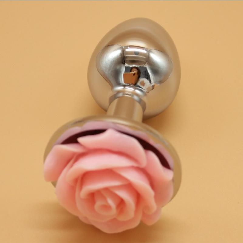 Rose Flower Metal Anal Plug Male and Female Anal Masturbation Toys Alternative Adult Sex Toys Dildo for Anal Rose Sex