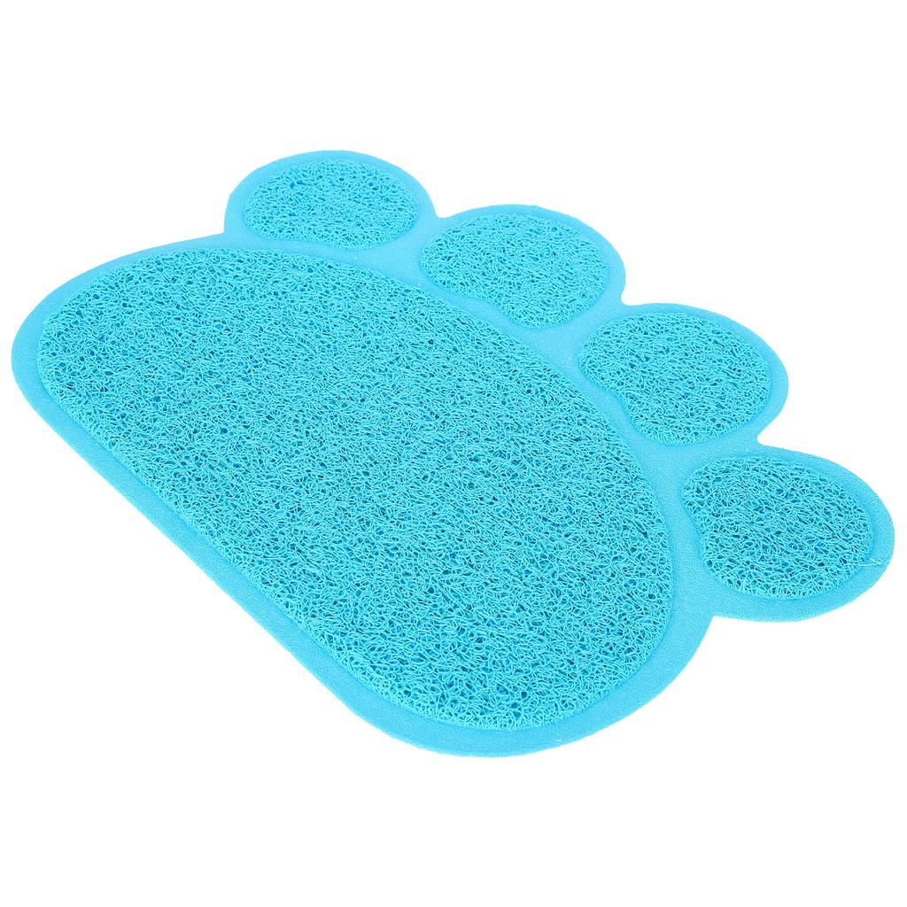 PVC Cat Dog Litter Mat Waterproof AntiSlip Paw Shape Feeding Bowl Placemat Pet Supplies