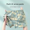 Large Size Men's Summer Printed Cotton Pajama Style Crotch Underpants