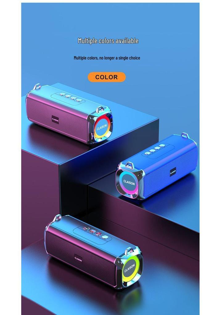 AI Smart Bluetooth Speaker T16: Dual Speakers, Large Volume, Card Slot, Long Battery Life, Subwoofer
