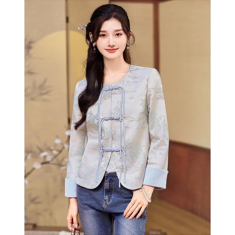 

Watery Years Women s Elegant Long-Sleeve Short Jacket S