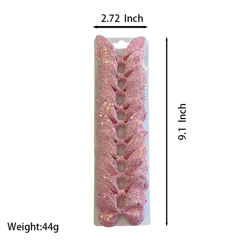 10Pcs/Set New Fashion Solid Butterfly Hairpin Accessories Lovely Girls Hairpins Children Headwear Hairgrip Sequins Hair Clips