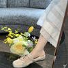 Height increase 4cm~ Bow square head versatile light mouth Mary Jane single shoes women's spring and summer