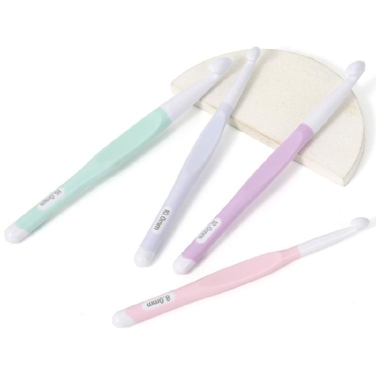 5 Pieces 8/10/12/15/20mm Crochet Hook Set Colourful Knitting Needle Ergonomical Crochet Needle Crochet Accessories