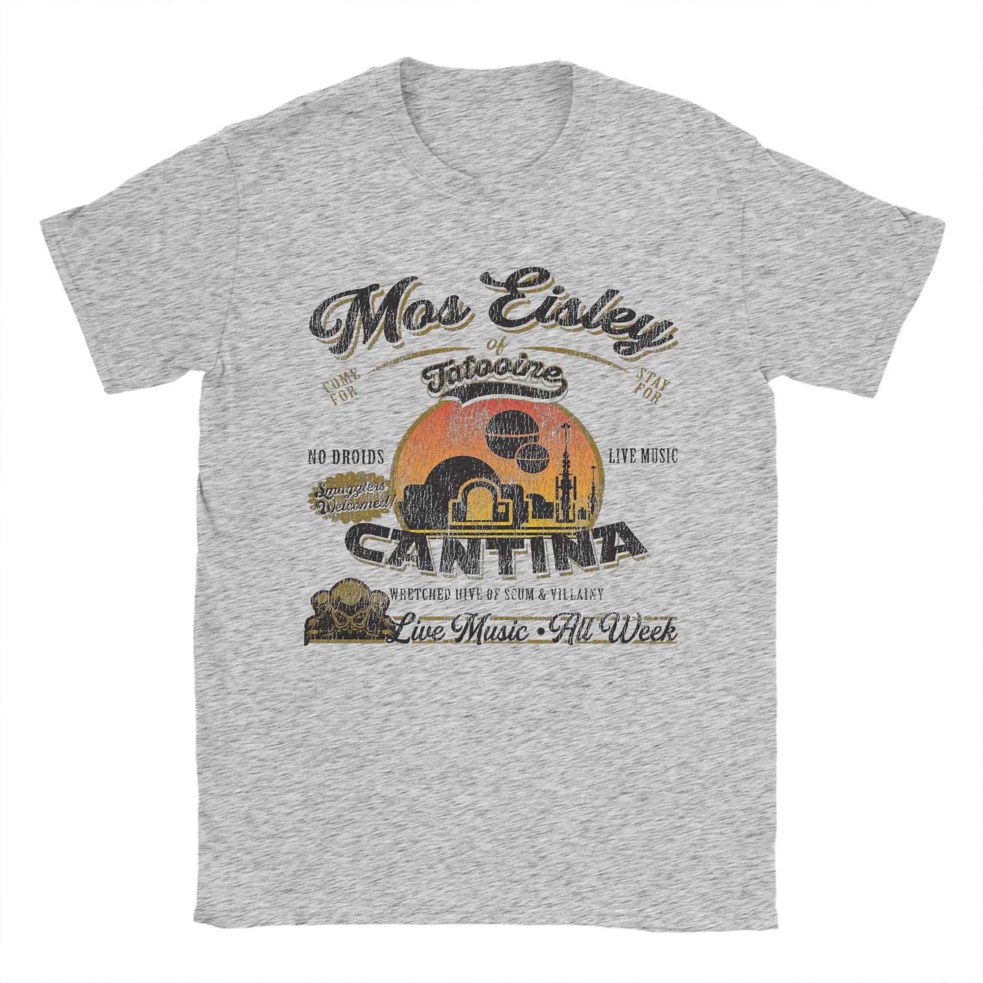 

Mos Eisley Cantina Tatooine Lts Worn Out T Shirt Men 100% Cotton Vintage T-Shirts O Neck Tees Short Sleeve Clothing Plus Size 4XL