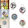 Colorful Decorative Hanging Stained Glass Gift Acrylic Bird Ornament for Outdoor Bedroom