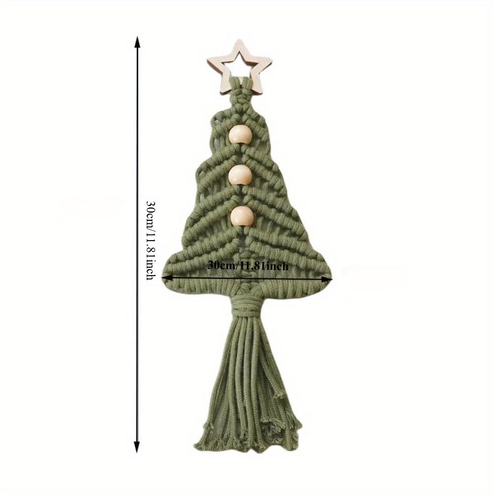 1PC Christmas decoration bohemian style Christmas tree pendant hand-woven tapestry suitable for friends and family gifts