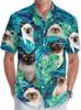 Summer new Hawaiian shirt men's fashion digital printing short sleeve source factory one piece hair
