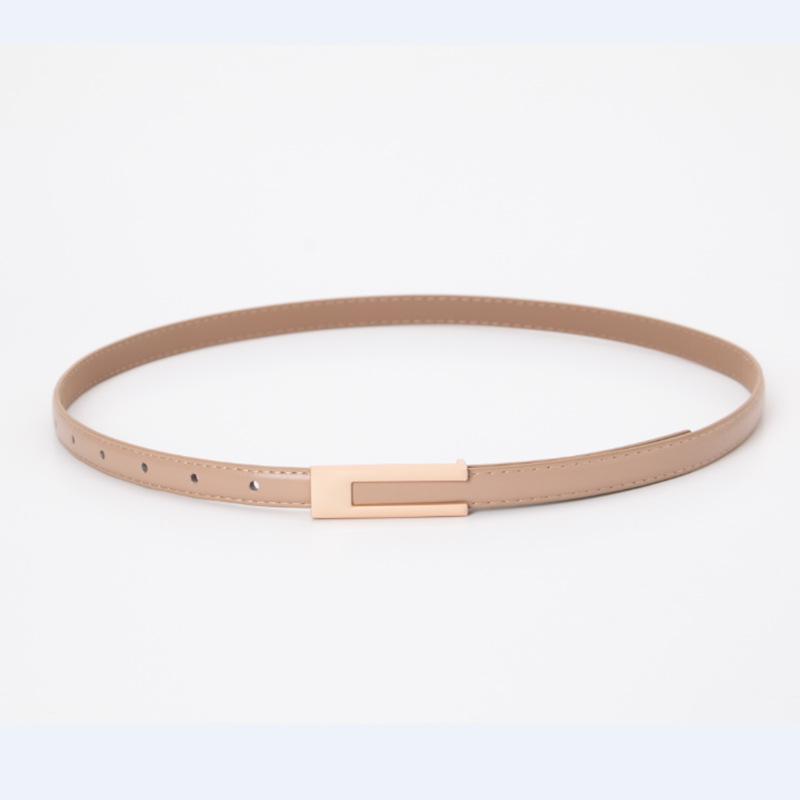 Women's Retro Black Thin Belt - Classic, Versatile, Perfect for Skirts, Shirts, and Suits