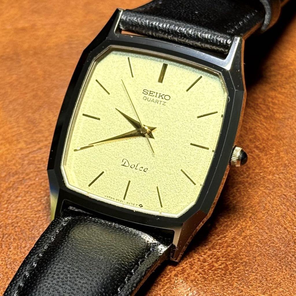 [USED] A80 Rare Working Seiko Dolce Square Watch from the 1980s