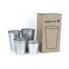 Shangqi Retro Stainless Steel Hammered Water & Tea Cups - Set of 2