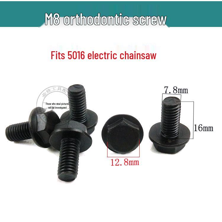 Electric Chainsaw Hex Nut and Screw Cap Set with Aluminum Pressure Plate