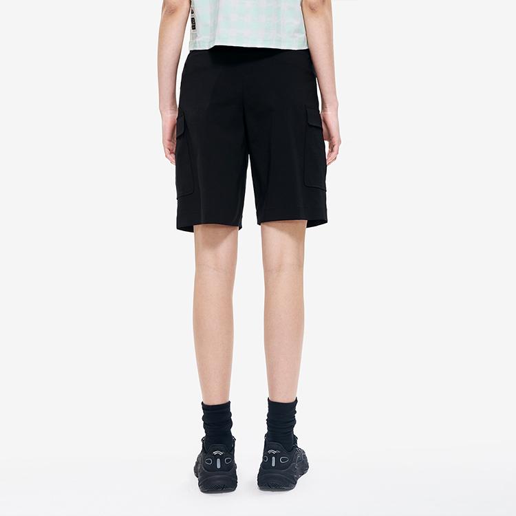 FILA X Van Gogh Museum Collaboration Van Gogh Collection Multi-Pocket Solid Color Sports Casual Breathable Woven Five-Point Shorts F11W228802F-BK