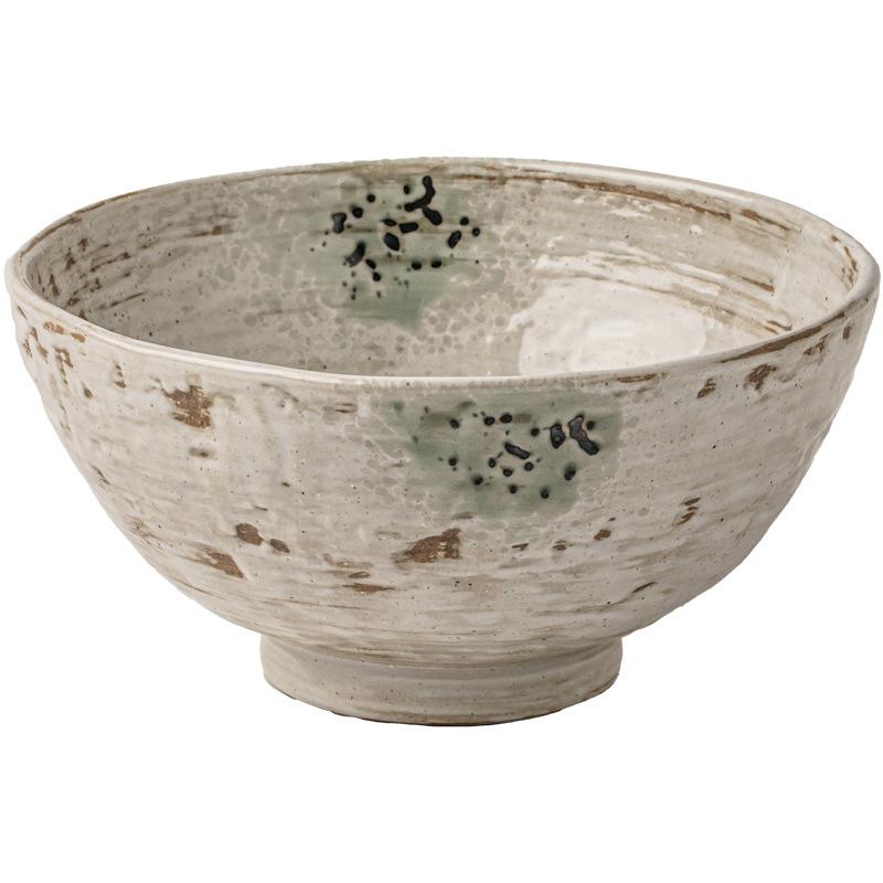 Koike Wabi-**** Wind Nostalgic Special-Shaped Tall Bowl Ceramic Bowl Thick Noodle Bowl Rice Bowl Retro Tableware Export