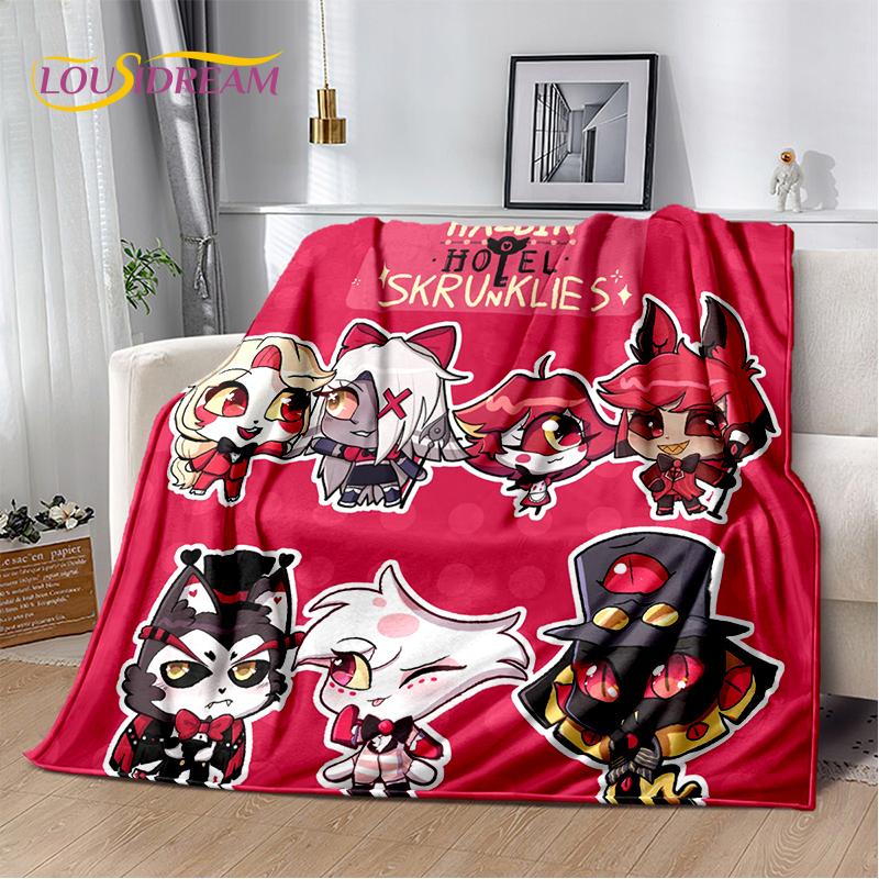 2025 H-Hazbin Hotel Charlie Cartoon Soft Blanket,Soft Throw Blanket for Home Bedroom Bed Sofa Picnic Travel Cover Child Gift