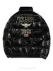 European Style Little Bee Embroidered Men's Winter Jacket - Korean Trendy Thick Down Cotton Coat