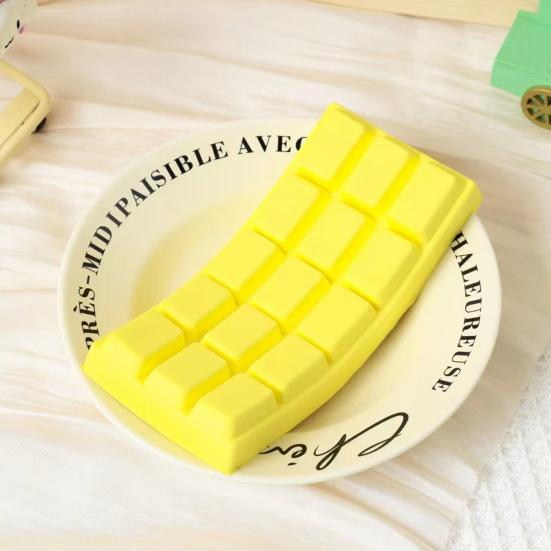 Slow-Rising Chocolate Squeeze Toy Realistic TPR Fidget for Stress Relief Portable Decompression